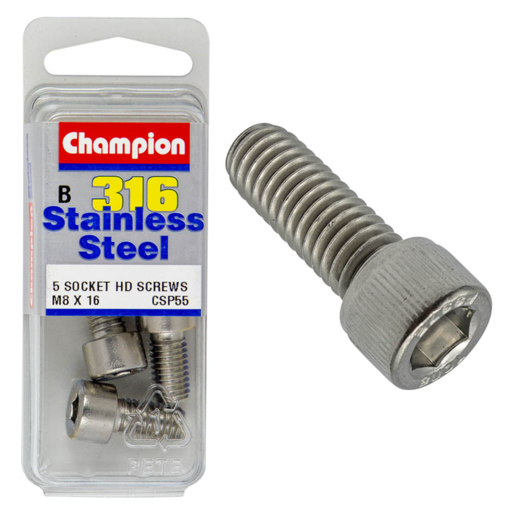 Champion M8 x 16 Socket Head Screws - CSP55