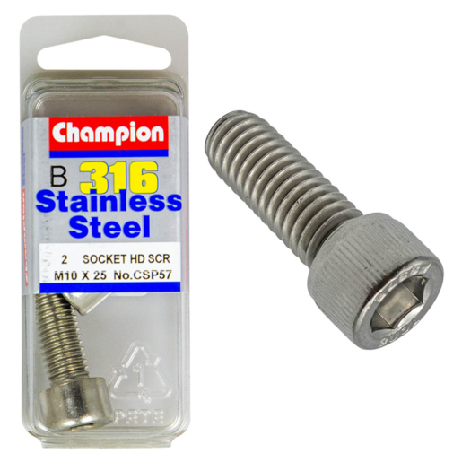 Champion M10 x 25 Socket Head Screws - CSP57