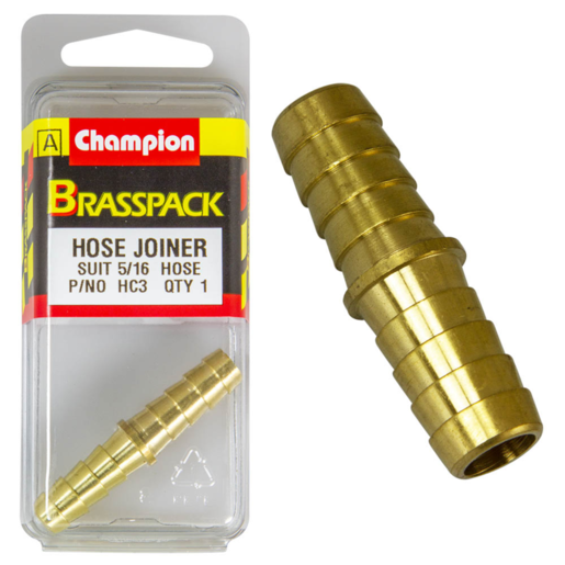 Champion 5/16" Brass Hose Joiner - HC3