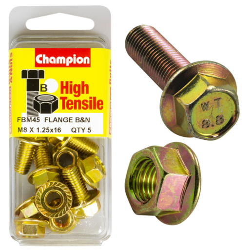 Champion Blister Flange Head Bolt M8 x 16mm - FBM45