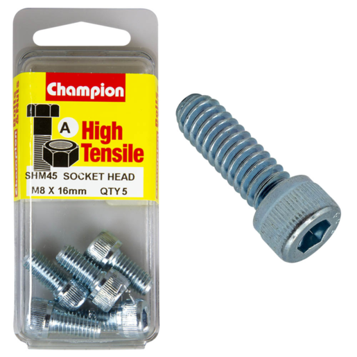 Champion Blister Metric Socket Head Screw 8 x 16mm - SHM45