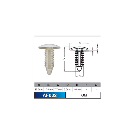 Nice Fastener GM AF002 - AF002-10