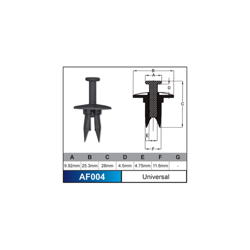 Nice Fastener Universal AF00410 - AF004-10 