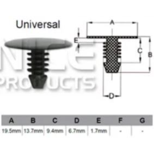 Nice Fastener Universal AF02610 - AF026-10