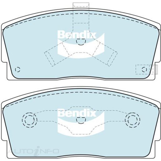 Bendix Ceramic Front Brake Pads - DB1125-GCT