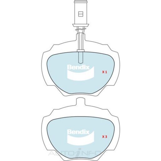 Bendix Rear Brake Pads - DB1285-HD