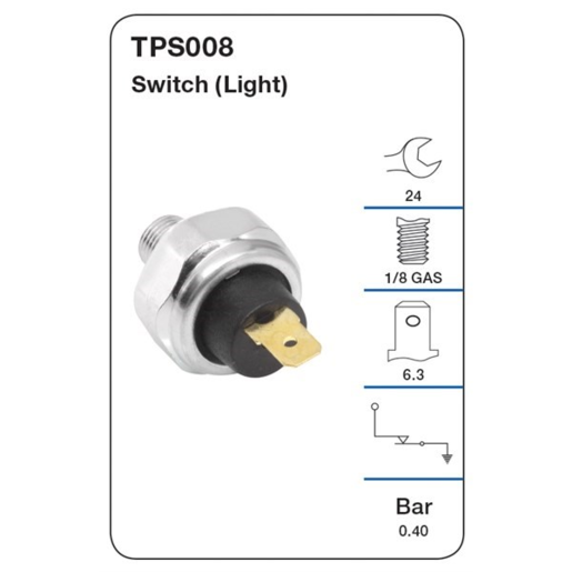 Tridon Oil Pressure Switch Light - TPS008