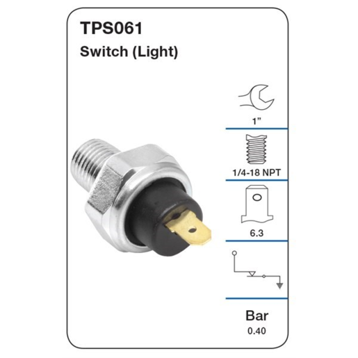 Tridon Oil Pressure Switch (Light) - TPS061