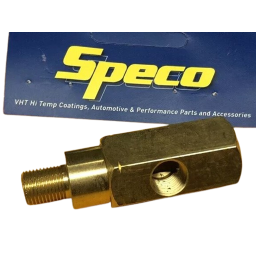 Speco Oil Pressure Gauge Adaptor Brass T-Piece 1/8" BSP To 1/8" NPT - 547-62