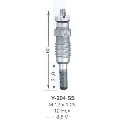 NGK Diesel Glow Plug - Y-204SS