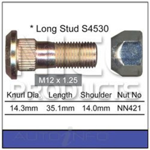 Nice Products Wheel Stud & Nut Set - NS467