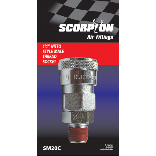 Scorpion Coupler 1/4 Inch Male Thread Nitto Style - SM20C