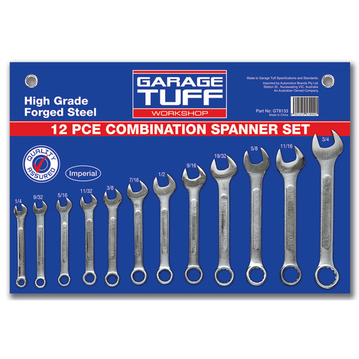 Garage Tuff 12 Piece Spanner Imperial Set - GT8133