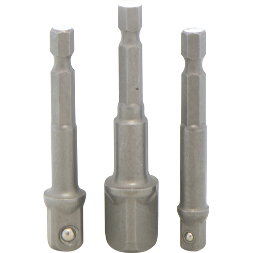 Garage Tough 3pcs Drill Adaptor Set 1/4in 3/8in 1/2in - GT1064
