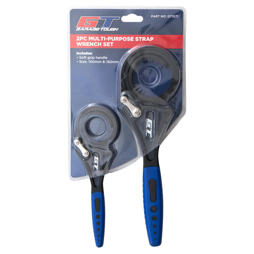 Garage Tough 2PC Multi-purpose Strap Wrench Set - GT1071