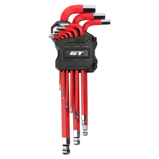 Garage Tough 9 Pcs Hex Key Set Ball End Imperial Red - GT8038