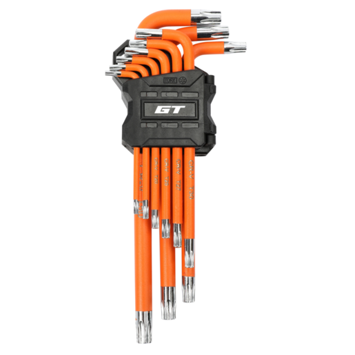 Garage Tough 9 Piece Hex Key Set Tamperproof Torx Orange - GT8039