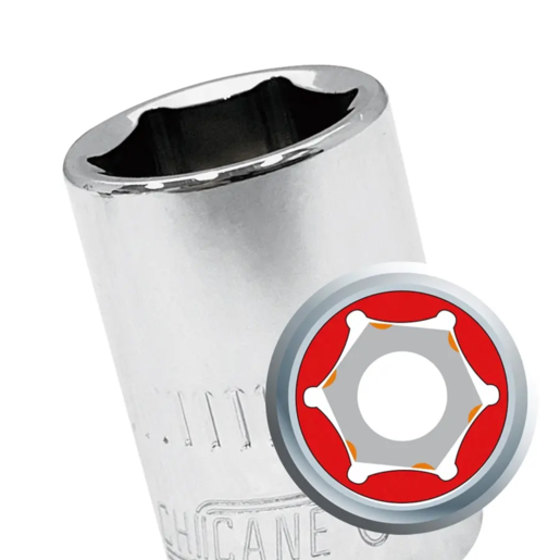 Chicane 1/4" Drive 6 Point Socket 13mm - CH1019  