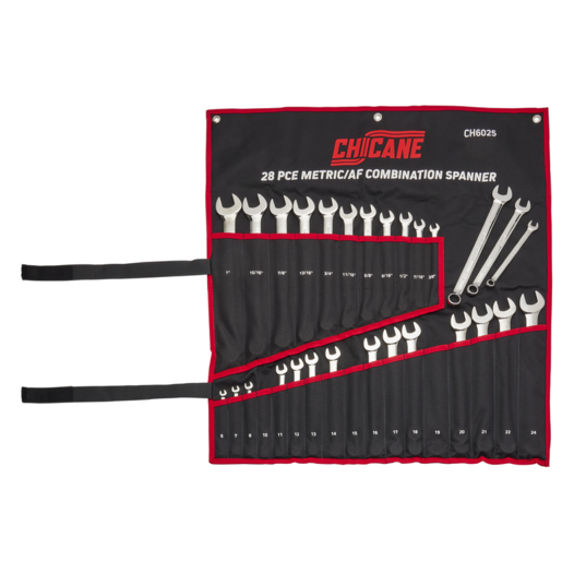 Chicane Metric and Across Flats Combination Spanner Set 28 Piece - CH6025