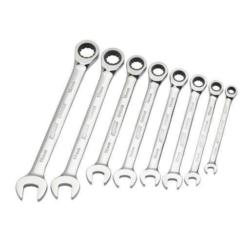 Chicane Metric Ratchet Spanner Set 8 Pieces - CH6026