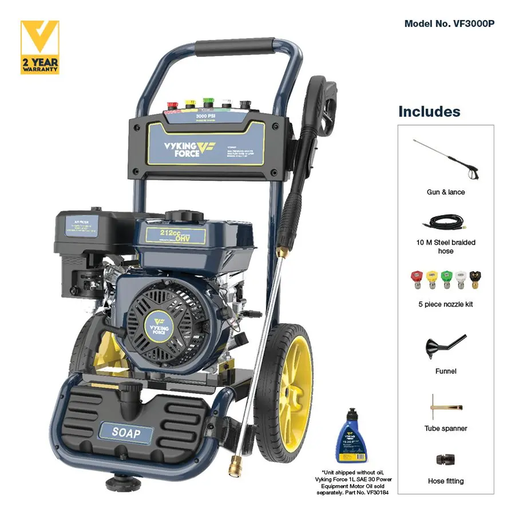 Vyking Force 3000PSI Petrol Pressure Washer - VF3000P