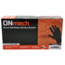 Onmech Black Nitrile Gloves Medium 100 Pack - OMNIT100BM