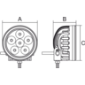 RoadVision LED Work Light Round 10-30V 18W Flood 89x58x89mm - RWL9518F