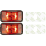 RoadVision LED Marker Lights Red/Amber 10-30V 50x25x15mm 2 Pieces - BR7AR2S