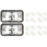 RoadVision LED Marker Lights Adhesive White 10-30V 50x25x15mm 2 Pack - BR7W2S