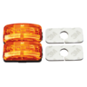 RoadVision LED Marker Lights Adhesive Amber 10-30V 50x25x15mm 2 Pack - BR7A2S