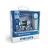 Philips WhiteVision Ultra Headlight Globe H3 12V 55W Pack of 2 - 12336WVUSM