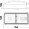 RoadVision LED Clearance Light LED Red/ Amber 10-30V 56x31x22mm - BR7ARC