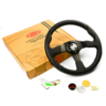 SAAS Steering Wheel Leather 14inches ADR Black Spoke - D1-SWB-R