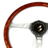 SAAS Steering Wheel Wood 15" ADR Classic Brushed w/ Holes - SW701BAW