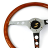 SAAS Steering Wheel Wood 15" ADR Classic Chrome w/ Holes - SW701CHW