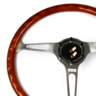 SAAS Steering Wheel Wood 15" ADR Classic Brushed Alloy Slotted - SW702BAW