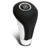 SAAS Leather Gear Knob Black Aluminium Insert w/ 8 Shift Patterns - SGKAL