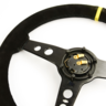 SAAS Steering Wheel Suede 14" ADR Retro Black Spoke + Indicator - SW616OS-S