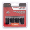 Performance Plus Wheel Nuts Acorn Bulge 7/16" Black 35mm 5 Pack - PP335305BC