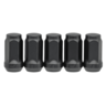 Performance Plus Wheel Nuts Flat Head Bulge 14mmX1.5 Black 45mm 5pk - PP445995B