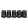 Performance Plus Wheel Nuts Flat Head Bulge 12mmX1.25 Blk 35mm 5pk - PP435955BC