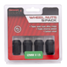 PerformancePlus Wheel Nuts Flat Head Bulge 12 X 1.50 Black 35mm 5Pk - PP435965BC