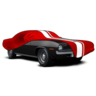 SAAS Car Cover Indoor Classic Large 5.0m Red w/ White Stripes - SC1032