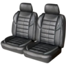 Ilana Altitude Leather Look Seat Covers Charcoal - ALT30DSBLKCHA