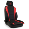 SAAS Seat Sports Cushion Pu Black-Red Large w/ Logo - SC6011