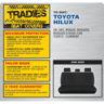 Tradies 1 Row Rear Black To Suit Toyota Hilux 07/2015 to Current - RPG5029TRB
