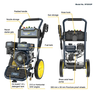 Vyking Force 3500PSI Petrol Pressure Washer - VF3500P