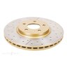 DBA Disc Brake Rotor Single Street Cross Drilled & Slotted - DBA167X