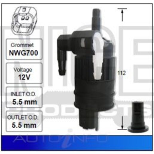 Nice Products Windscreen Washer Pump - NWP1295