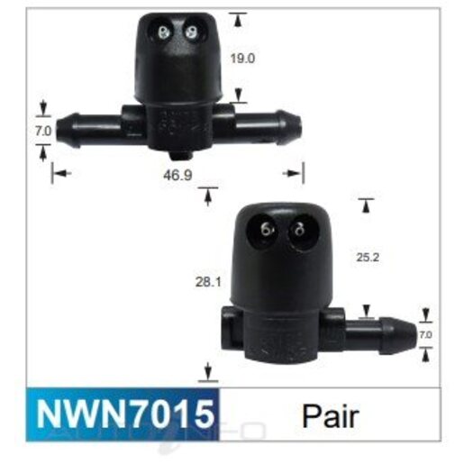 Nice Products Windscreen Washer Nozzle - NWN7015